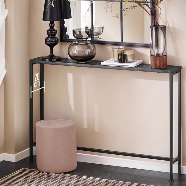 Konsolbord & entrebord - FSB19-XL-N - 120×80×20 cm - Rektangulær - Træ - Moderne stil - Samles selv - Mørk khaki