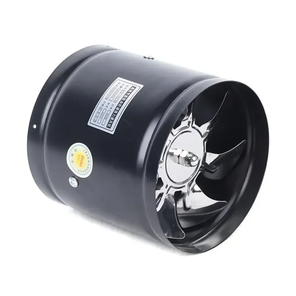 Kanavapuhallin - Inline poistopuhallin - Ø 15 cm - 500 m³/h - 220V 40W - 2800 rpm - Musta