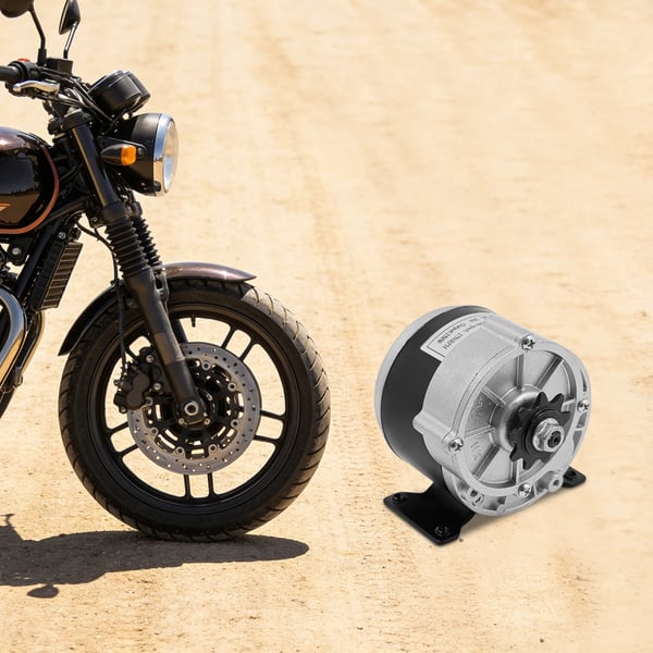 DC gearmotor - Børstet 12V elmotor - Reduktionsgear - Hastighed 2750 omdr/min - Kobbervindinger, jernhus - Til elcykel og elscooter