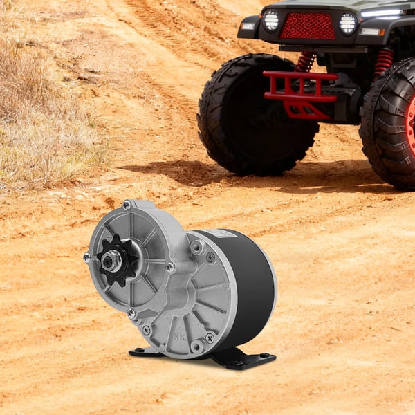 DC gearmotor - Børstet 12V elmotor - Reduktionsgear - Hastighed 2750 omdr/min - Kobbervindinger, jernhus - Til elcykel og elscooter