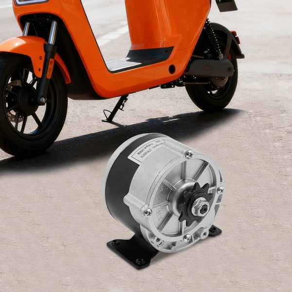 DC gearmotor - Børstet 12V elmotor - Reduktionsgear - Hastighed 2750 omdr/min - Kobbervindinger, jernhus - Til elcykel og elscooter