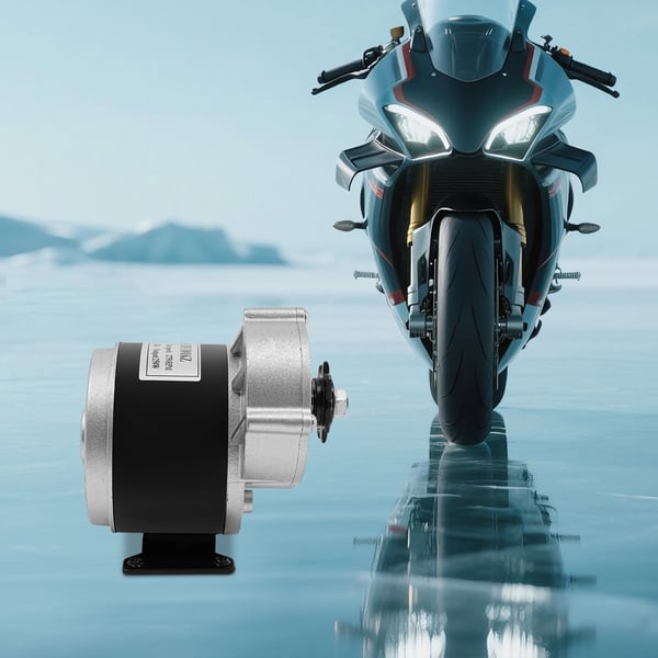 DC gearmotor - Børstet 12V elmotor - Reduktionsgear - Hastighed 2750 omdr/min - Kobbervindinger, jernhus - Til elcykel og elscooter