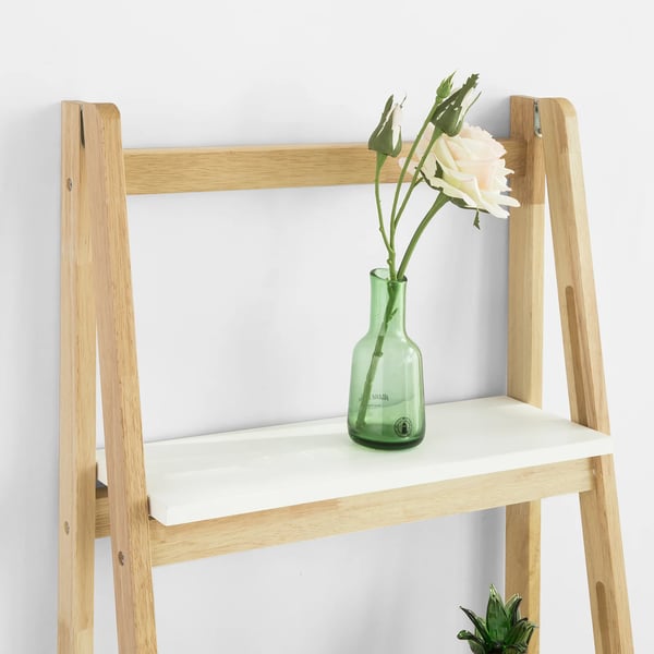 Stigehylde - FRG162-N Reol/Magasinreol - 4 Hylder - Sammenklappelig - Træ - Mål 42×140×34 cm - Natur