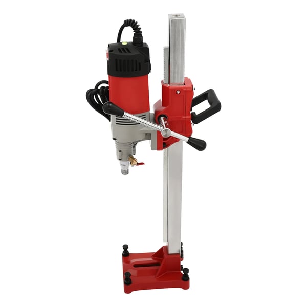 Kerneboremaskine - Diamant - Effekt 2300 W - Hastighed 740 rpm - Borekapacitet Ø op til 165 mm - M22 Spindel - Med stativ - Rød/Sort