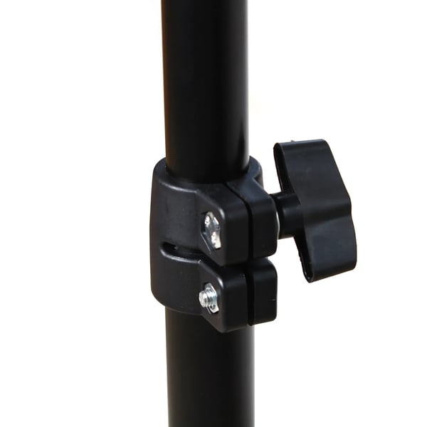 Laptopstander - Stativ/Holder - Højdejusterbar 69–190 cm - Sammenklappelig - Stålbakke 39×29 cm - Maks 5 kg - Skridsikre puder - Sort