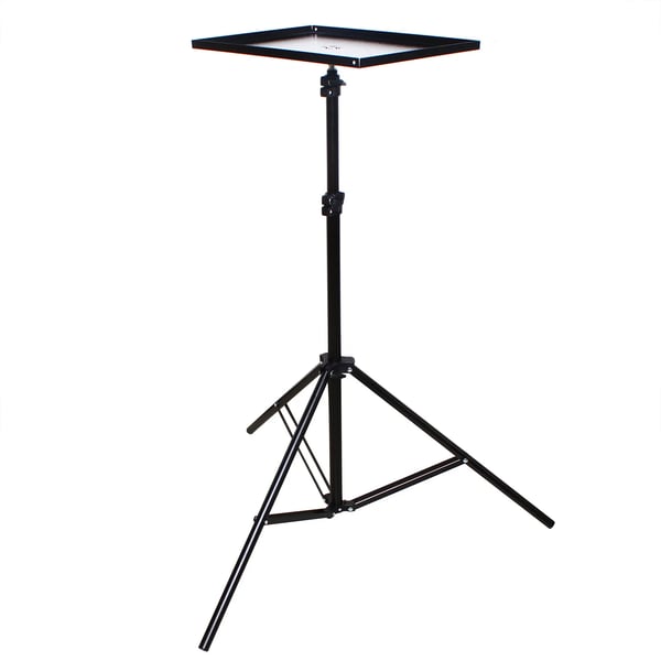 Laptopstander - Stativ/Holder - Højdejusterbar 69–190 cm - Sammenklappelig - Stålbakke 39×29 cm - Maks 5 kg - Skridsikre puder - Sort
