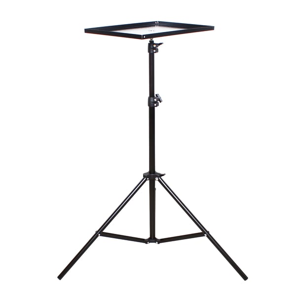 Laptopstander - Stativ/Holder - Højdejusterbar 69–190 cm - Sammenklappelig - Stålbakke 39×29 cm - Maks 5 kg - Skridsikre puder - Sort