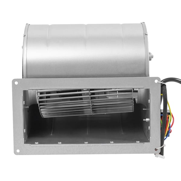 Centrifugalfläkt - F-64 - AC 220 V - Effekt 150 W - Tre kullager - Låg ljudnivå - Varvtal 1300 rpm - Luftflöde 840 m³/h - Silver