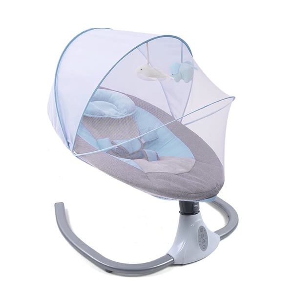 Babygynge - Elektrisk vugge/vippestol - Automatisk gyngefunktion - Op til 20 kg - 0–2 år - Blå