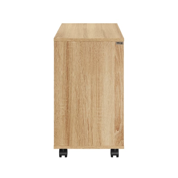 Sivupöytä pyörillä - FBT34-N - Kaksi tasoa - Säilytys ja lokerot - Puu - Mitat 70×35×60 cm - Tummanharmaa