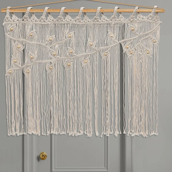 Forhæng - Mørklæggende dørforhæng / Rumdeler - Bomuld - Lysblokerende - Opdeler rum - 80 x 120 cm - Hele året