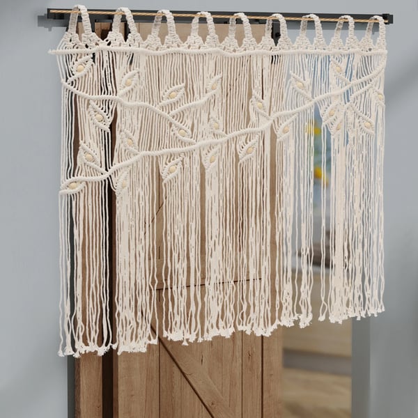Forhæng - Mørklæggende dørforhæng / Rumdeler - Bomuld - Lysblokerende - Opdeler rum - 80 x 120 cm - Hele året