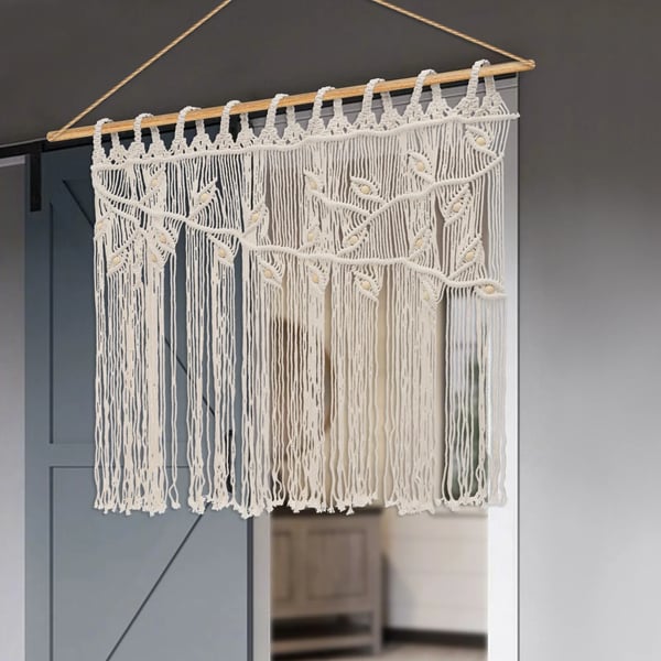 Forhæng - Mørklæggende dørforhæng / Rumdeler - Bomuld - Lysblokerende - Opdeler rum - 80 x 120 cm - Hele året