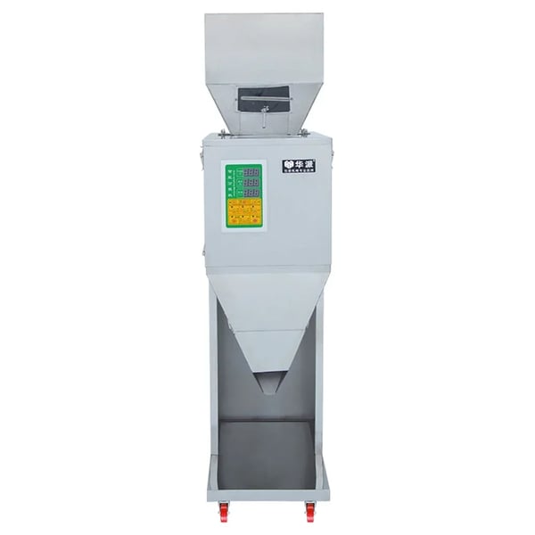 Pulverfyldemaskine - Automatisk vejefylder - 10-999 g - Fodpedal - Rustfrit stål