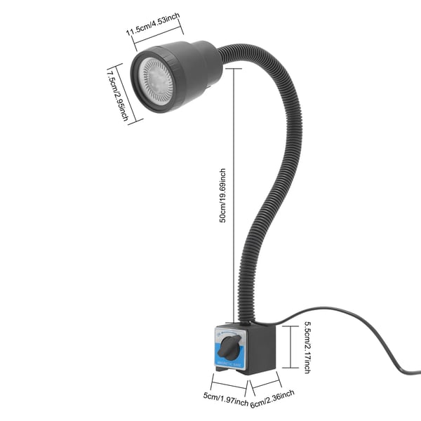LED arbejdslampe - Værkstedslampe - 500–600 lm - Jævn belysning - Mindsker øjentræthed - 6500 K kold hvid
