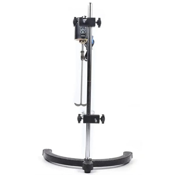 Laboratoriemixer - Digital overhead-omrører - Op til 2800 o/min - Timer 0–120 min - 60 W motor - Rørestav i rustfrit stål - Sølv