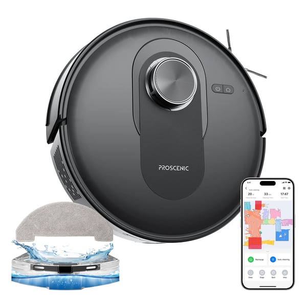 Robotti-imuri - 2-in-1 imurointi ja moppaus - 6000 Pa imuteho - LiDAR-navigointi - 5 karttaa reaaliajassa - WiFi/sovellusohjaus