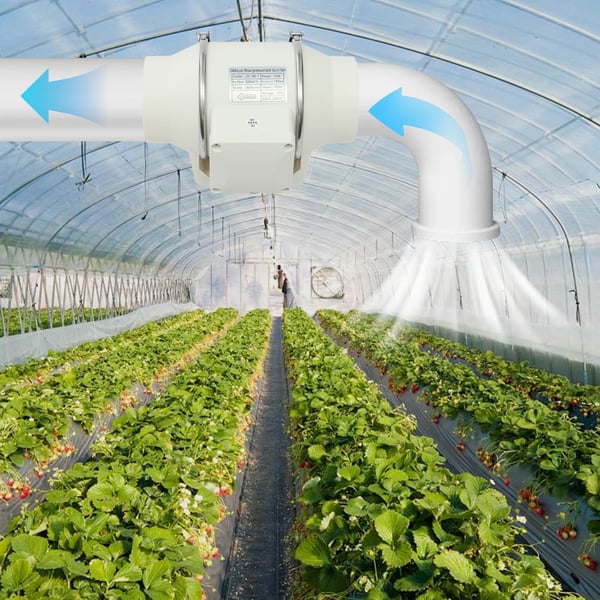 Kanalventilator - In-line kanalventilator - Luftflow 220 m³/h - Diameter Ø 9,5 cm - Effekt 28 W - EU-stik 220 V - Væg- eller kanalmontering - Hvid