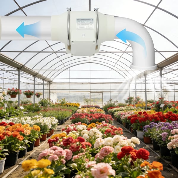 Kanalventilator - In-line kanalventilator - Luftflow 220 m³/h - Diameter Ø 9,5 cm - Effekt 28 W - EU-stik 220 V - Væg- eller kanalmontering - Hvid