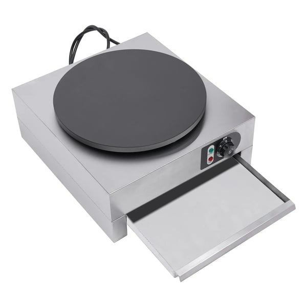 Elektrisk crêpemaker - Non-stick 40 cm Plade - 3 kW - Justerbar 50–300 °C - 220 V 50 Hz - Nem rengøring - Til crêpes & pandekager