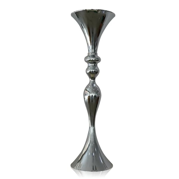 Jernvase - Bordvase - Moderne design - Elektropletteret overflade - Til bryllup & boligindretning - Til blomsterarrangementer - Sølv