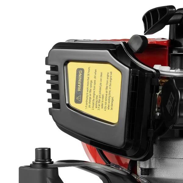 Handholdt benzindrevet graver - Trægraver - Totakt 52 cc - Effekt 1900 W - Luftkølet enkeltcylindret - Skovlbredde 17 cm - Sort