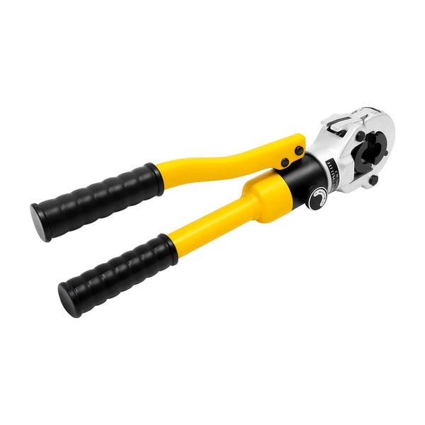 Hydrauliskt krimpverktyg - Presstång för rör - 8 ton tryckkraft - TH-matriser 16/20/25/32 mm - För PEX, alu-plast & stål - CR40-stål - Gul