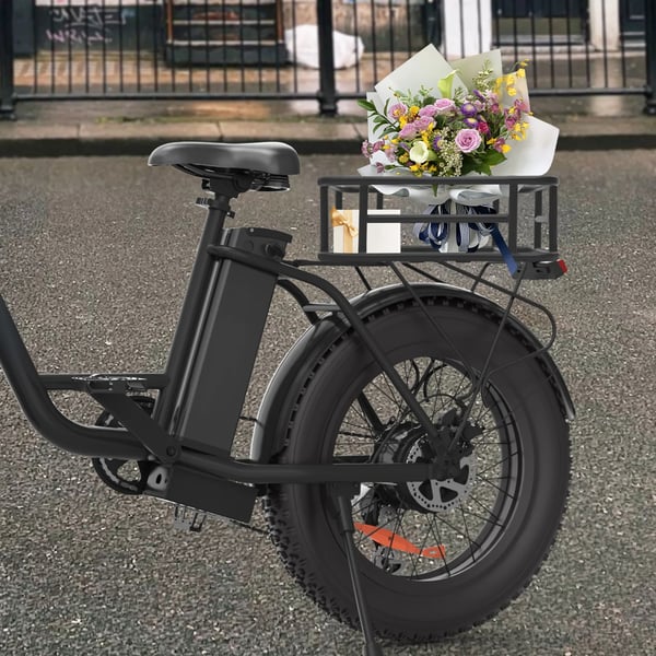 Cykelkurv - Bagagebærerkurv bagpå - Jern - 25 kg bæreevne - 45,5×32,5×15 cm - 16 huller - Passer de fleste MTB og racercykler - Sort