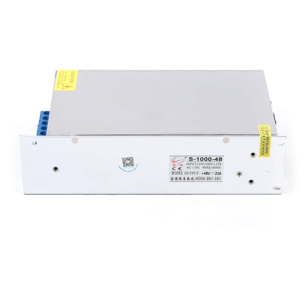 Switch-mode strømforsyning - 48V 20A 1000W SMPS - AC 220V indgang - Enfase - DC-udgang - Metalhus