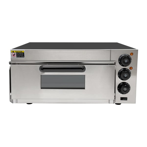 Elektrisk pizzaovn - Bordmodel - 2000 W - 50–350°C - Hurtig opvarmning - 57×47×27 cm - Kommerciel - Hvid