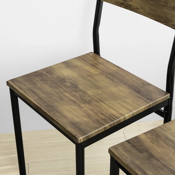 Spisebordsstole i træ - FST72-Nx4 4-pak - Med ryglæn - Moderne minimalistisk - Størrelse 39x42x82 cm - Uden armlæn - Samling kræves - Brun