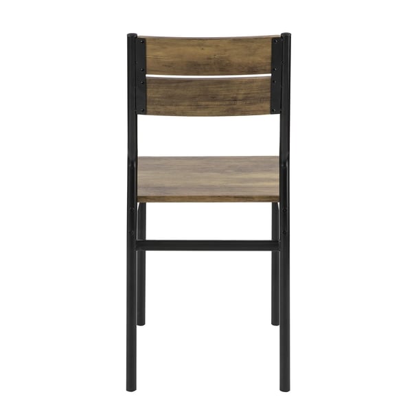 Spisebordsstole i træ - FST72-Nx4 4-pak - Med ryglæn - Moderne minimalistisk - Størrelse 39x42x82 cm - Uden armlæn - Samling kræves - Brun