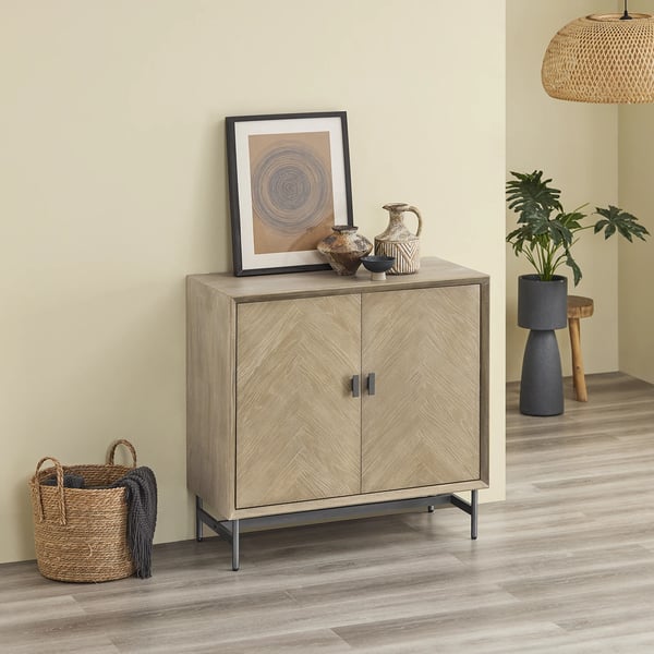 HFSB06-N - Skænk kommode - Træ - Maks belastning 49 kg - Anti-vælt sikring - Fritstående - 90x40,5x86,7 cm - Kaffebrun