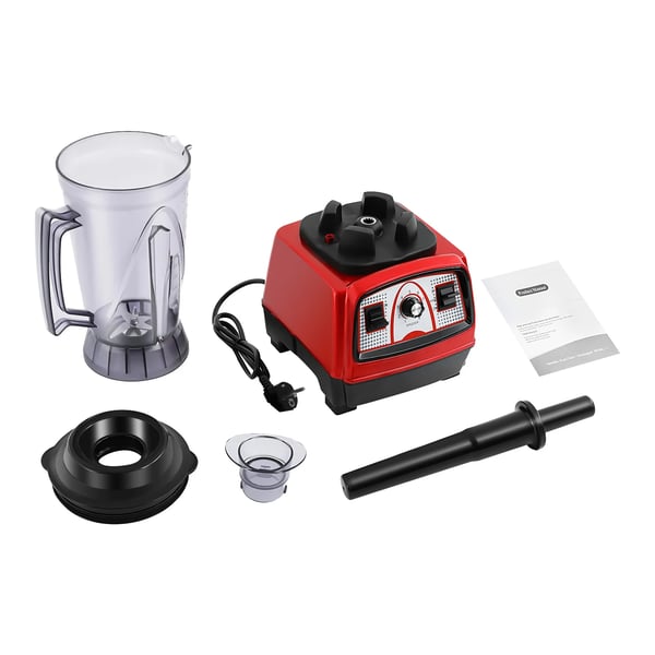 Kommerciel bordblender - Blender - 4 L Kapacitet - 2200 W - ca. 26000 omdr./min - Rustfrie stålblade - Rød