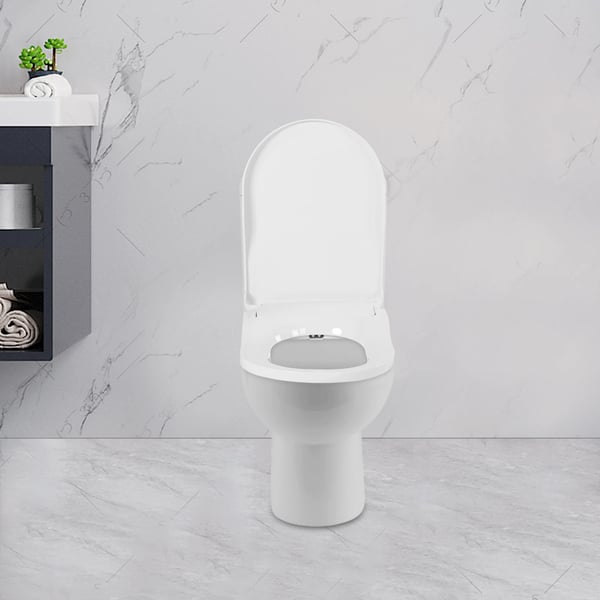 Toiletsæde - WC-sæde - Premium PP-materiale - Ergonomisk 3D-design - Behagelig siddekomfort - Hvid