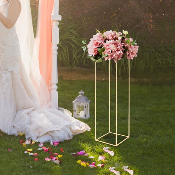 Blomsterstativ & Plantestativ - Piedestal - Jern - Moderne Stil - 31×31×100 cm - Bryllupsdekoration/Event - Guld