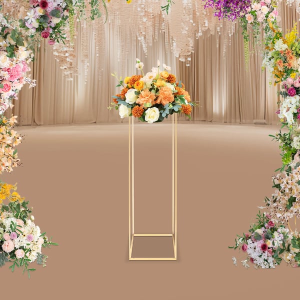 Blomsterstativ & Plantestativ - Piedestal - Jern - Moderne Stil - 31×31×100 cm - Bryllupsdekoration/Event - Guld