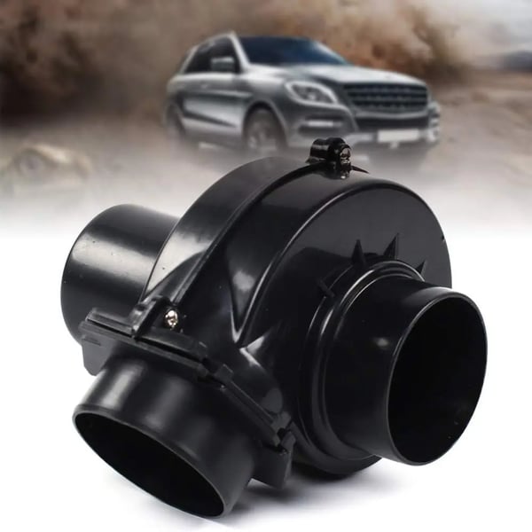 Sähköinen turboahtin - Kylmäilma-imu - Universaali autoihin & kuorma-autoihin - Lisää vääntöä/hv - Sopii 7,6 cm imuun - Musta