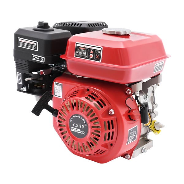 Bensiinimoottori - 170F-7.5HP - Moottorityyppi 4-tahti - Iskutilavuus 212 cc - Teho 7,5 hv / 4 kW - Ilmajäähdytteinen - Punainen