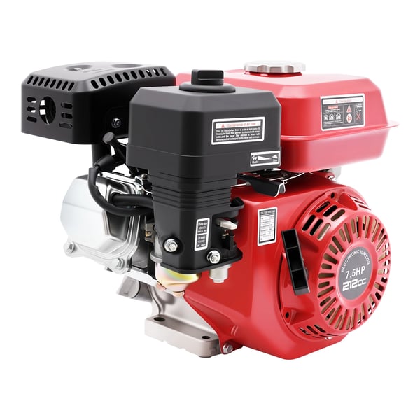 Bensiinimoottori - 170F-7.5HP - Moottorityyppi 4-tahti - Iskutilavuus 212 cc - Teho 7,5 hv / 4 kW - Ilmajäähdytteinen - Punainen
