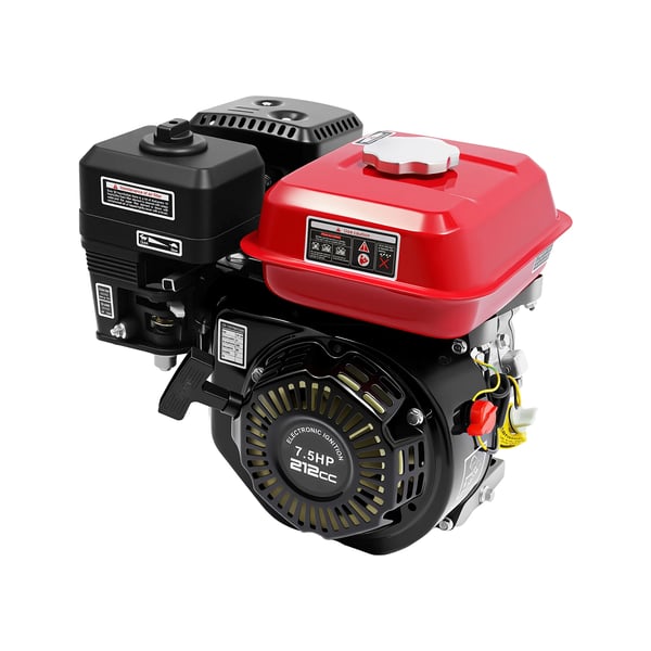Benzinmotor til gokart - Model 170F-7.5HP - 4-takt - 7,5 hk - 4 kW - 3600 o/min - Enkeltcylindret - Luftkølet - Sort