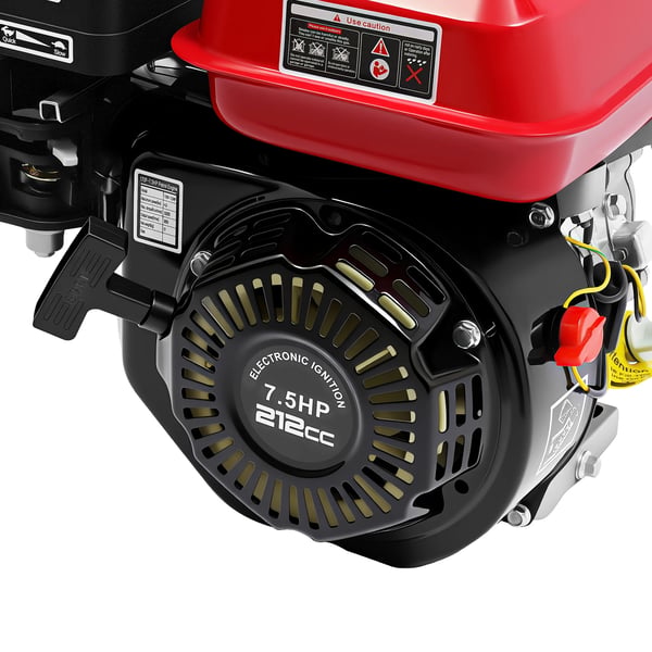 Benzinmotor til gokart - Model 170F-7.5HP - 4-takt - 7,5 hk - 4 kW - 3600 o/min - Enkeltcylindret - Luftkølet - Sort