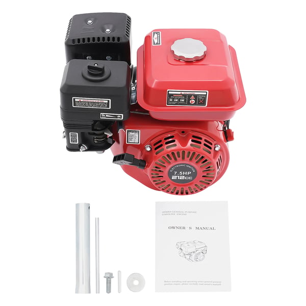 Bensiinimoottori - 170F-7.5HP - Moottorityyppi 4-tahti - Iskutilavuus 212 cc - Teho 7,5 hv / 4 kW - Ilmajäähdytteinen - Punainen