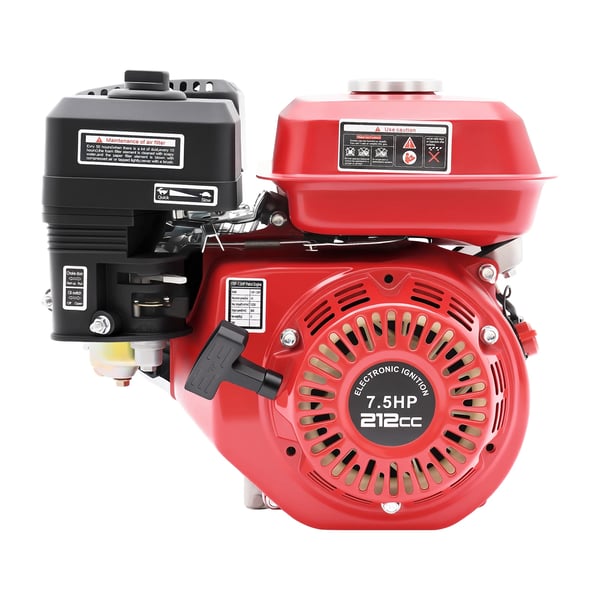 Bensiinimoottori - 170F-7.5HP - Moottorityyppi 4-tahti - Iskutilavuus 212 cc - Teho 7,5 hv / 4 kW - Ilmajäähdytteinen - Punainen