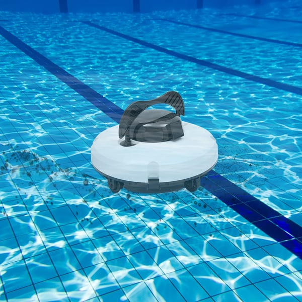 Poolrobot - Trådløs poolstøvsuger - Automatisk rengøring - Til pool - Hvid