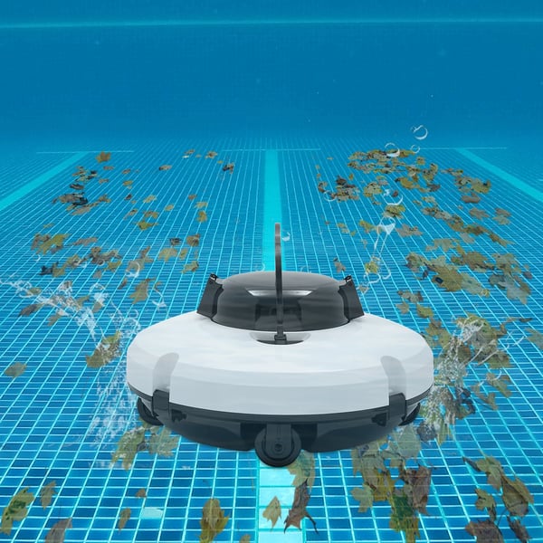 Poolrobot - Trådløs poolstøvsuger - Automatisk rengøring - Til pool - Hvid