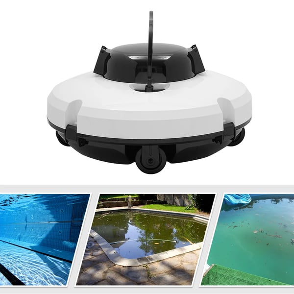 Poolrobot - Trådløs poolstøvsuger - Automatisk rengøring - Til pool - Hvid