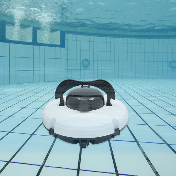 Poolrobot - Trådløs poolstøvsuger - Automatisk rengøring - Til pool - Hvid