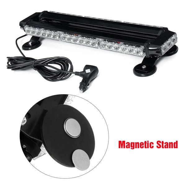 LED advarselslysbjælke - Traffic Advisor lysbjælke - Længde 53 cm - Med 42 LED - Effekt 144 W - Dobbeltsidet strobe - Vandtæt - Rav 3000 K