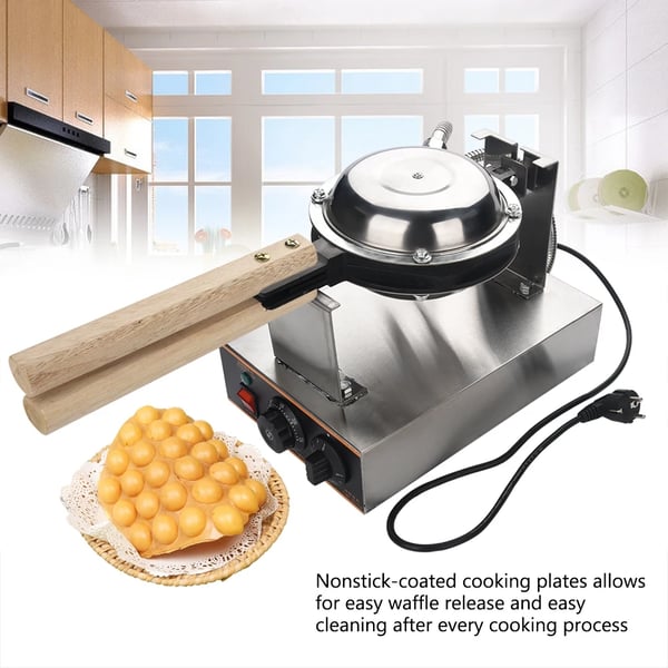 Æggekagemaskine - Elektrisk ovn - Rustfrit stål - Bubble waffle/æggekage - Køkkenmaskine